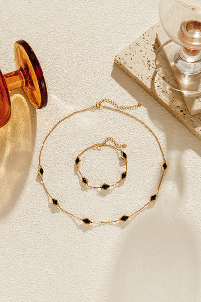 「Nocturne」 Mini Rhombus Charm Bracelet