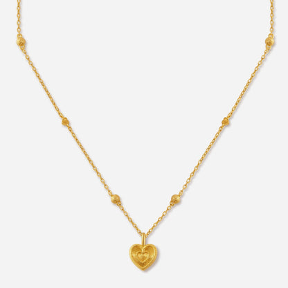 「Amour」Nested Heart Pendant Necklace