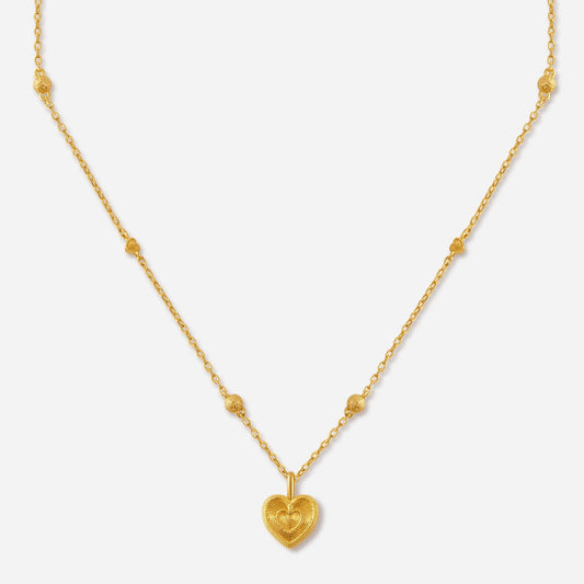 「Amour」Nested Heart Pendant Necklace