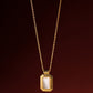 「Radiance」Mother-of-pearl Rectangle Necklace