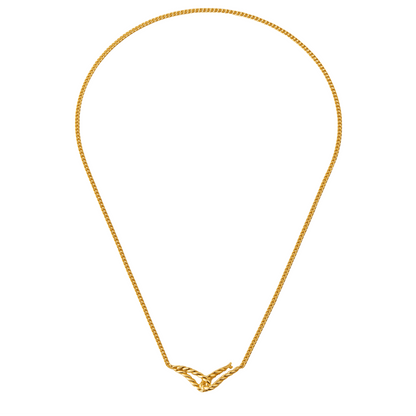 "Twist Gold Chain Necklace by SUIHE Jewelry featuring a refined twisted design, gold-plated for a sophisticated and modern elegance."