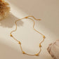 「Amour」Mini Charm Necklace Alternating gold