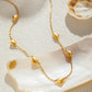 「Amour」Mini Charm Necklace Alternating gold