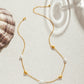 「Amour」Mini Charm Necklace Alternating gold and silver
