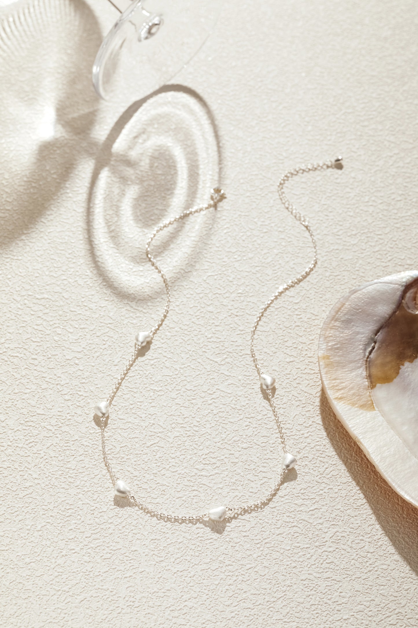 「Amour」Mini Charm Silver Necklace Alternating