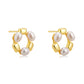 「Jellybean」 Freshwater Pearl Hoop Earrings