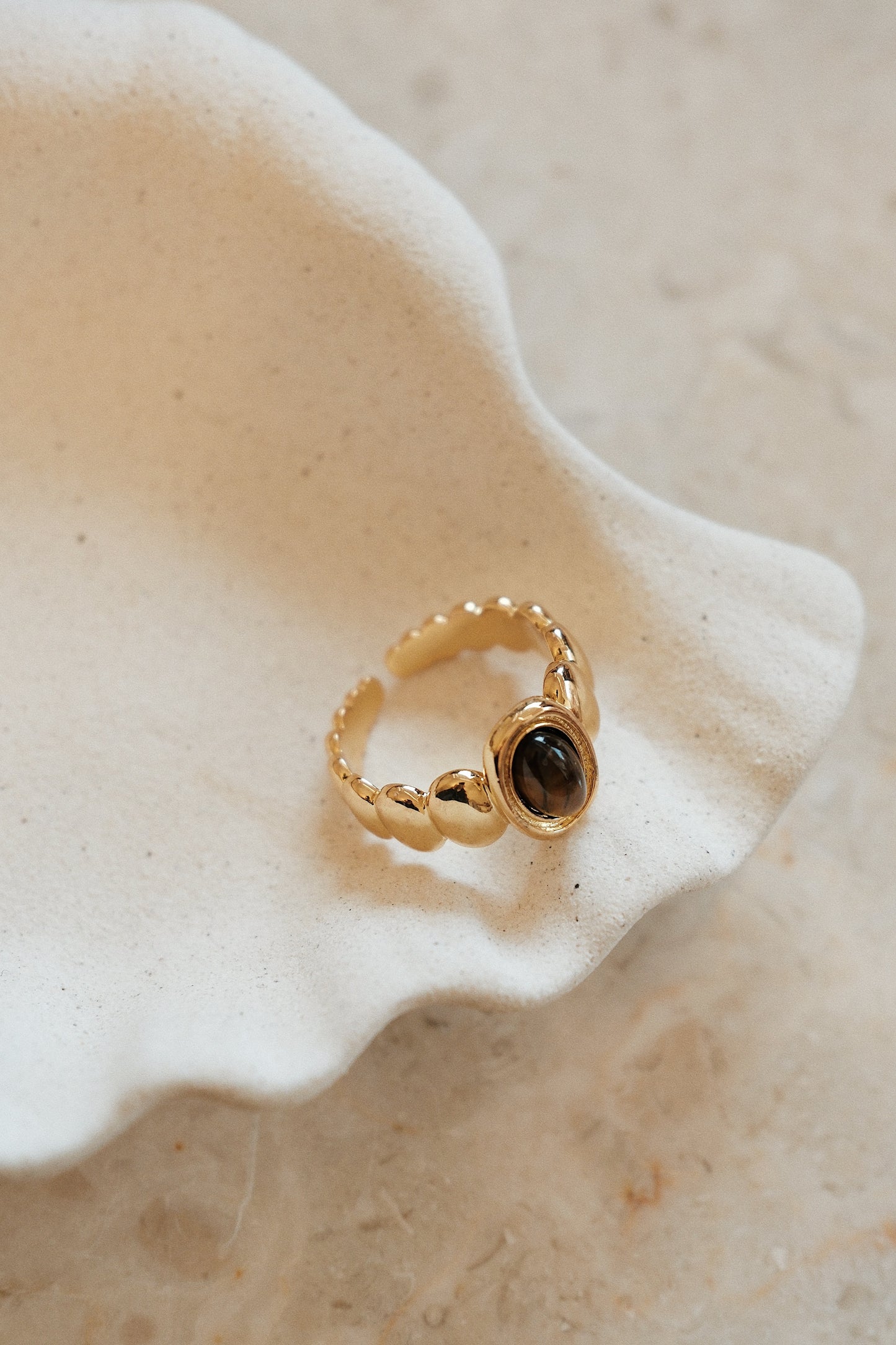 「Halo」Tiger Eye Stone Ring