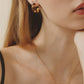 「Mocha」 Hoop Earrings