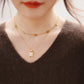 「Radiance」Mother-of-pearl Rectangle Necklace