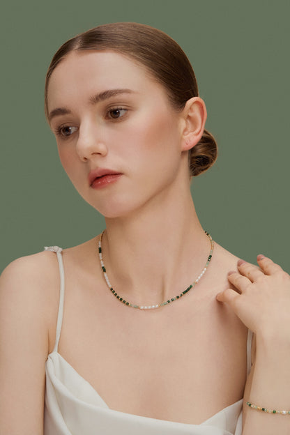 「Meadow Breeze」Natural Gemstone Necklace