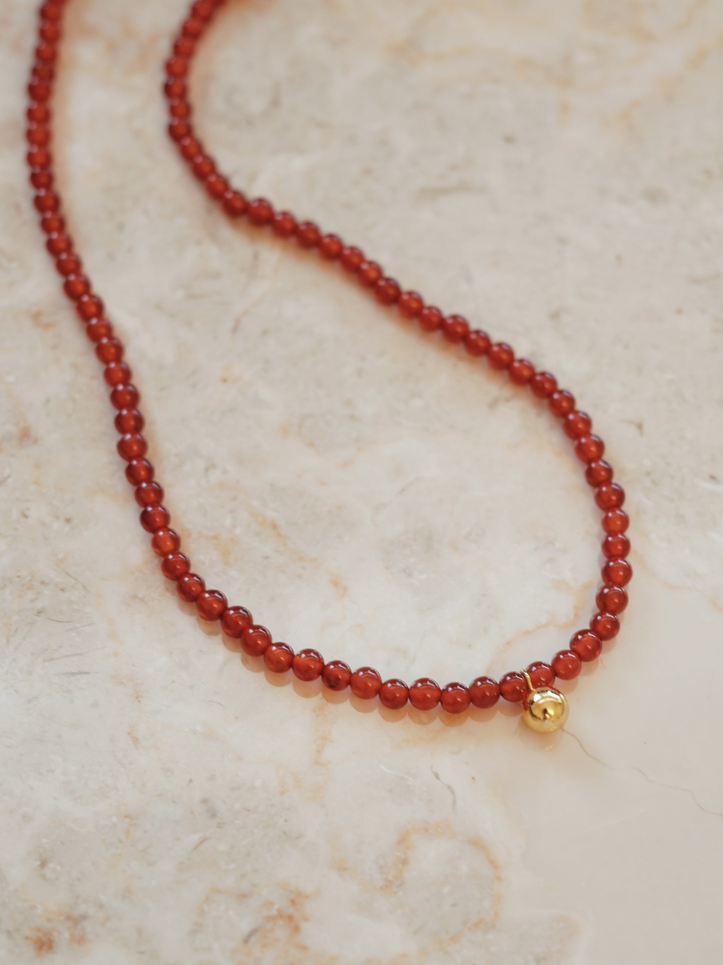 「Lucky」Red Agate Gemstone Necklace