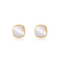 「Moonlight」 Mother-of-Pearl Stud Earrings