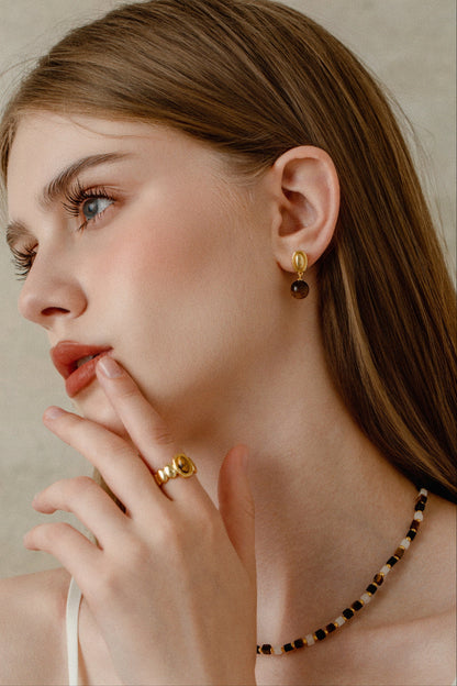 「Halo」Tiger Eye Stone Ring