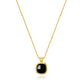 「Nocturne」Black Onyx Square Necklace