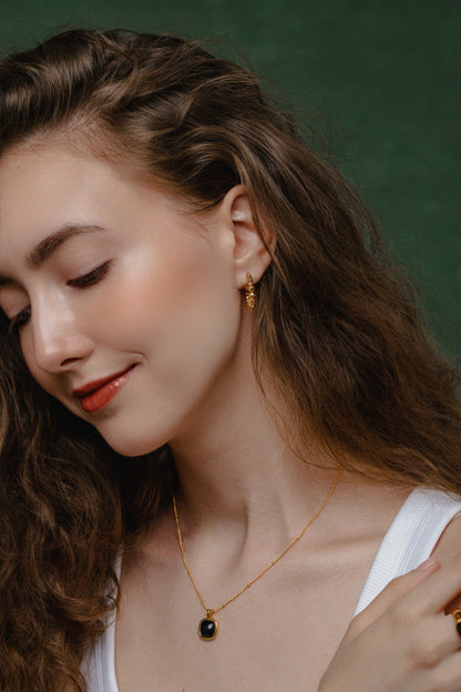 「Astra」 Gold Hoop Earrings