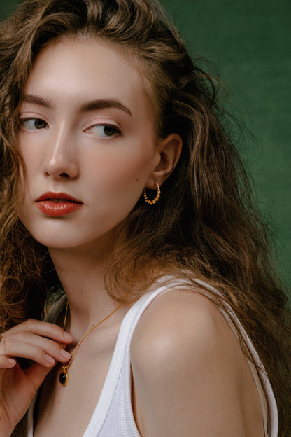 「Astra」 Gold Hoop Earrings