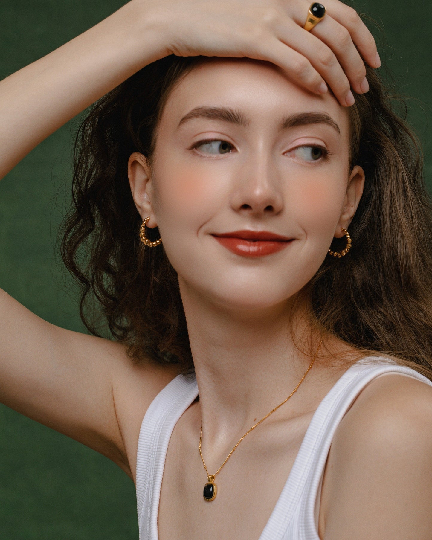 「Astra」 Gold Hoop Earrings