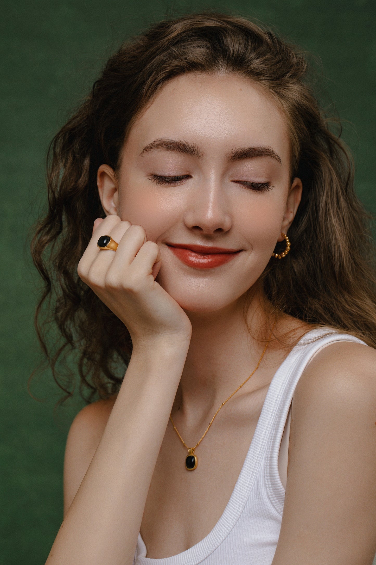 「Astra」 Gold Hoop Earrings