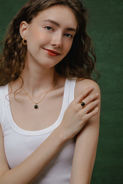 「Astra」 Gold Hoop Earrings