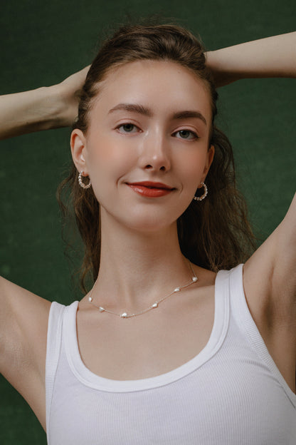 「Astra」Silver Hoop Earrings