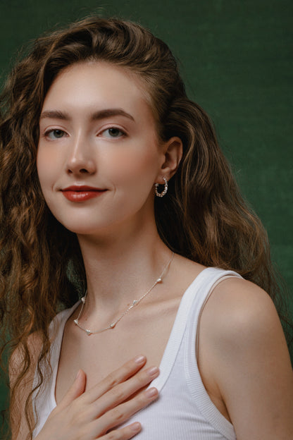 「Astra」Silver Hoop Earrings