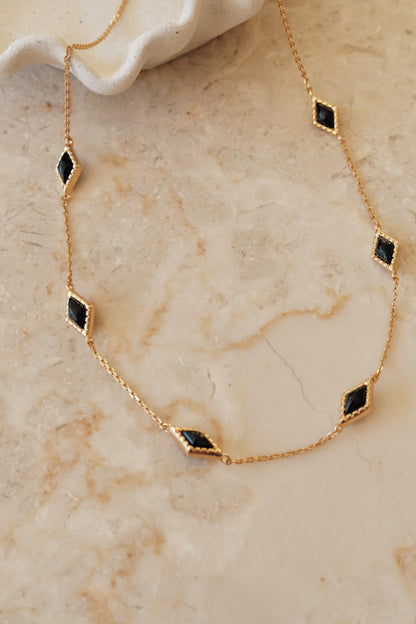 「Nocturne」Mini Rhombus Charm Necklace