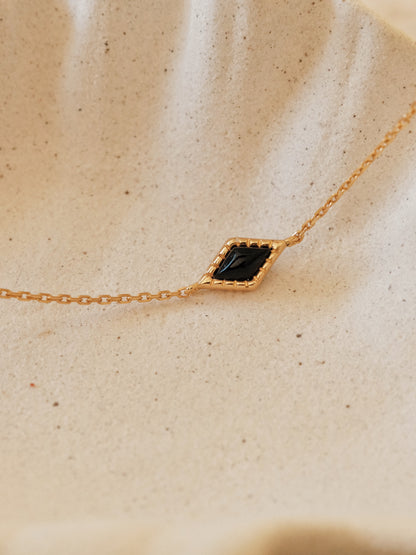 「Nocturne」Mini Rhombus Charm Necklace