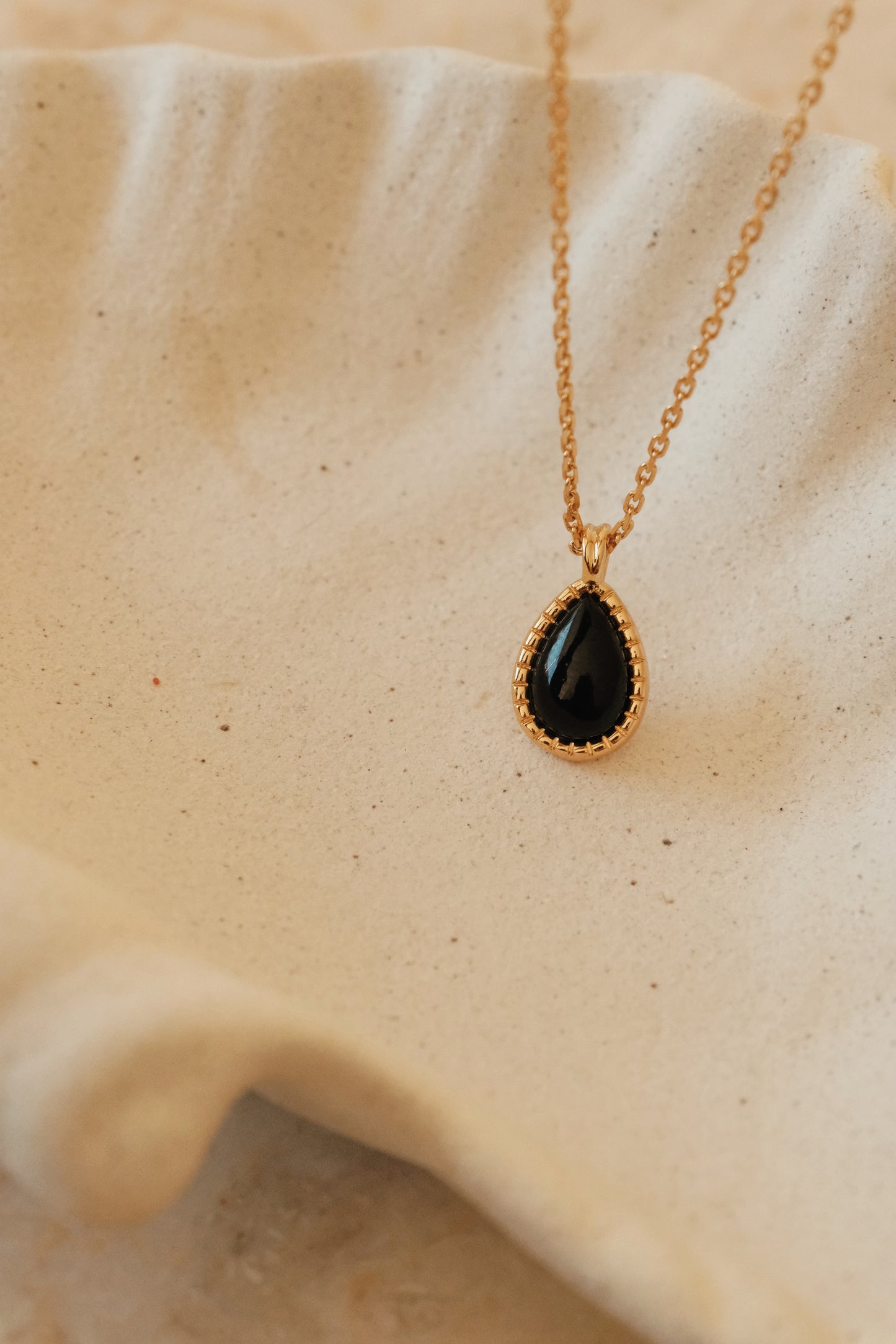「Nocturne」Pear Shape Pendant Necklace