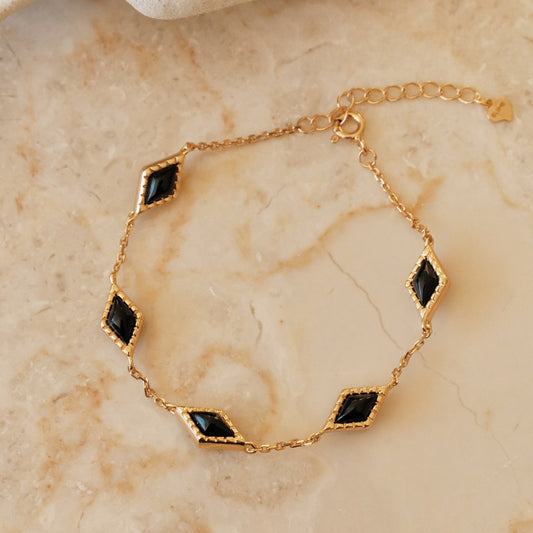 「Nocturne」 Mini Rhombus Charm Bracelet