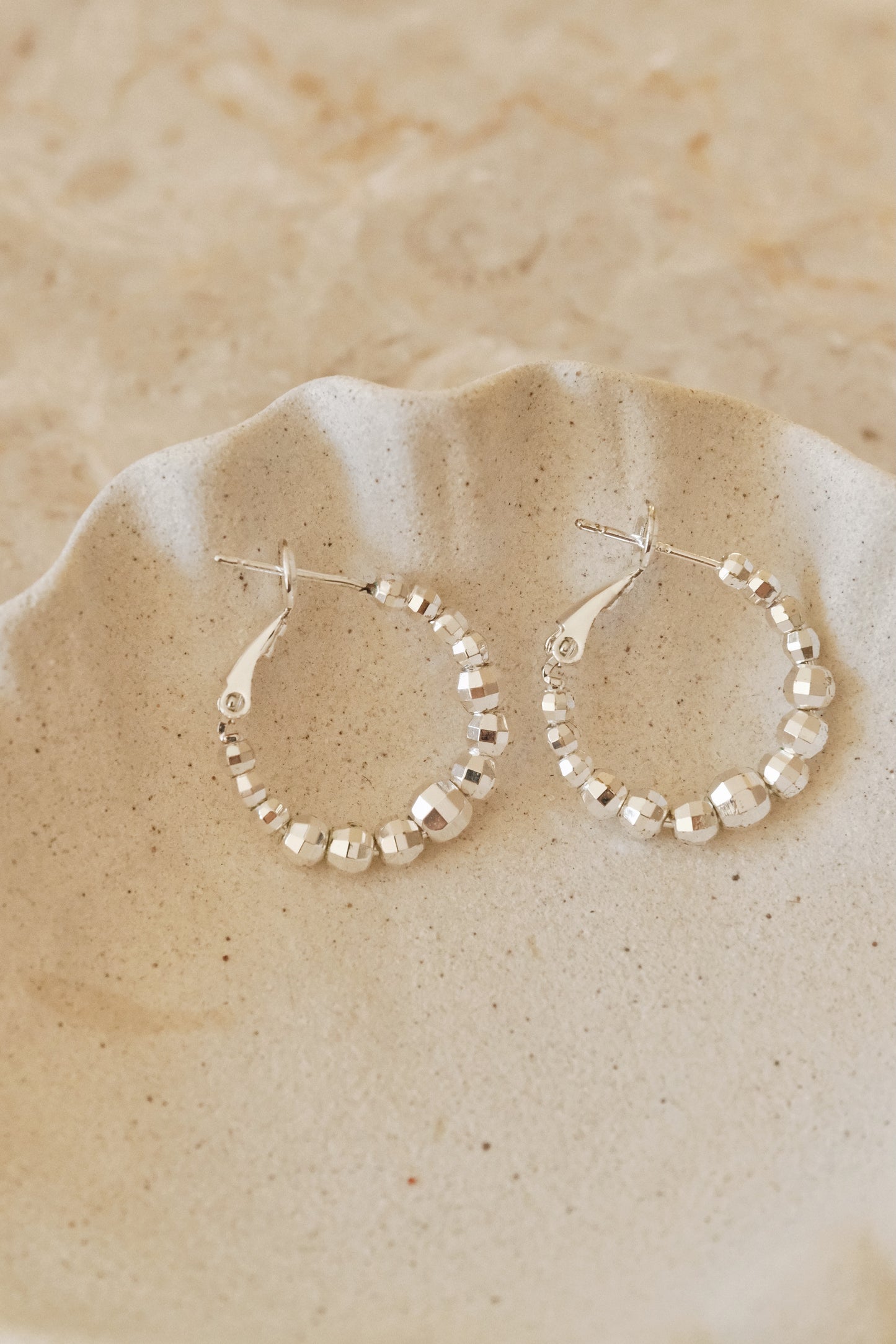 「Astra」Silver Hoop Earrings