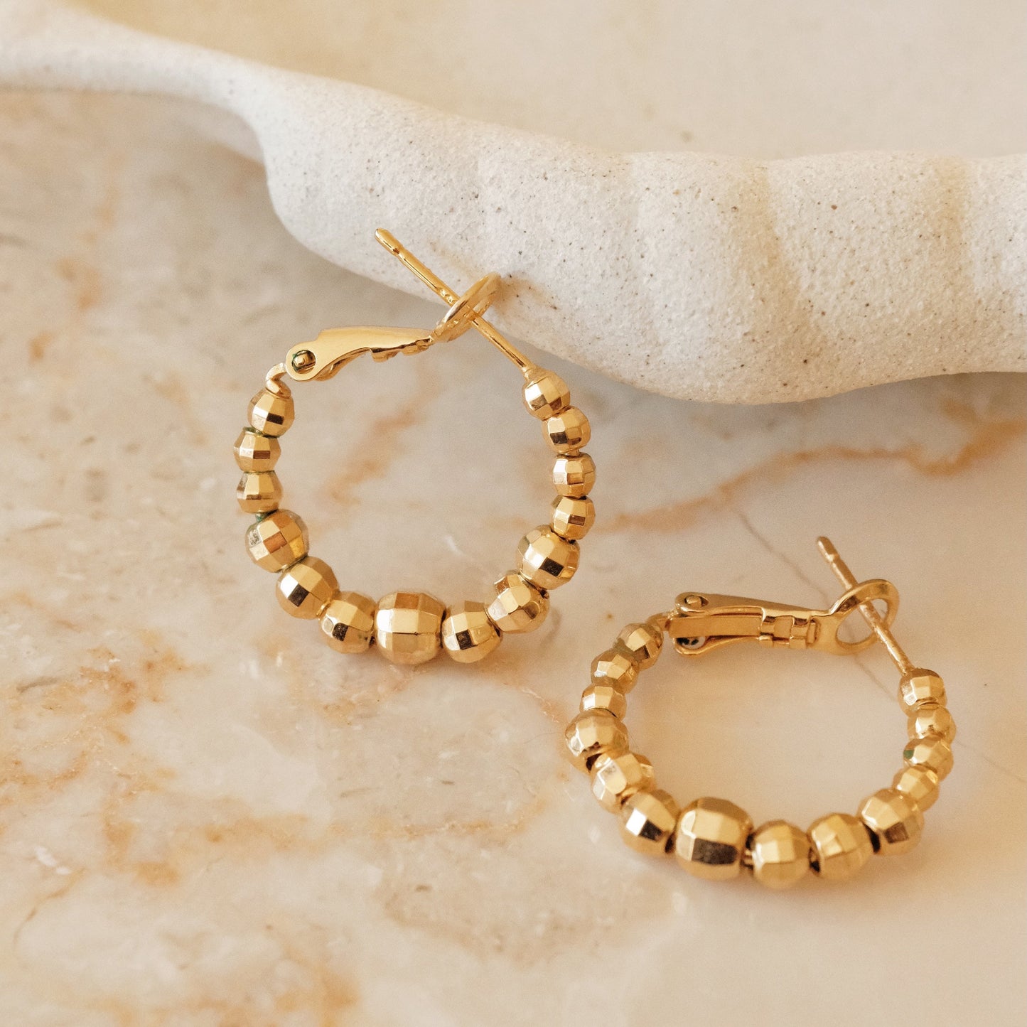 「Astra」 Gold Hoop Earrings