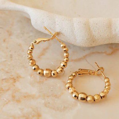 「Astra」 Gold Hoop Earrings