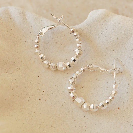「Astra」Silver Hoop Earrings
