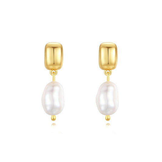 「Jellybean」 Baroque Pearl Earrings