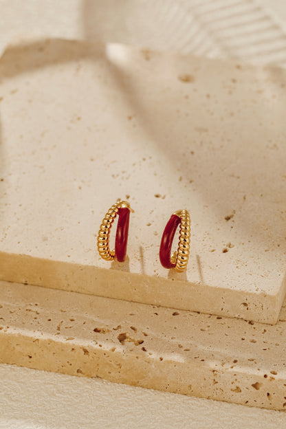 「Lucky」Double Hoop Earrings