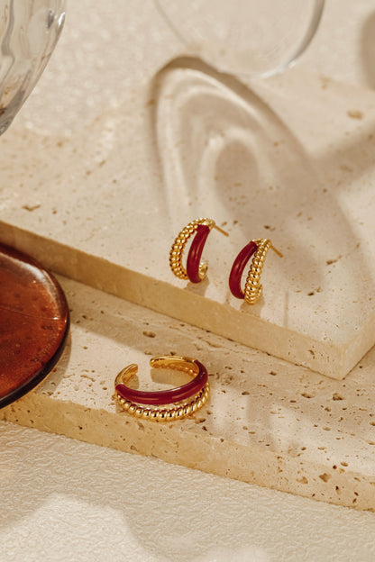 「Lucky」Double Hoop Earrings