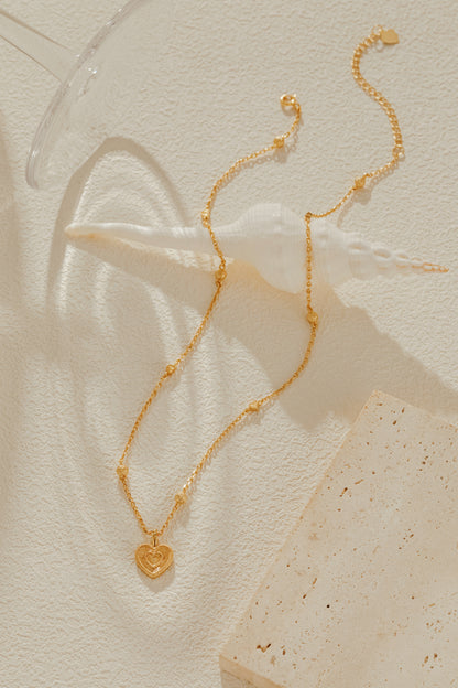 「Amour」Nested Heart Pendant Necklace