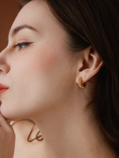 「Twist」mini hoop earrings