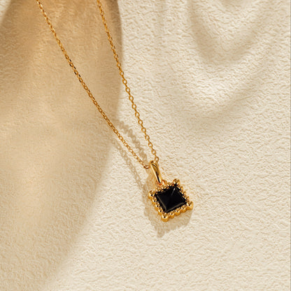 「Nocturne」Square pendant necklace