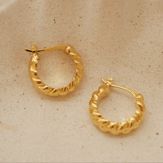 「Twist」mini hoop earrings