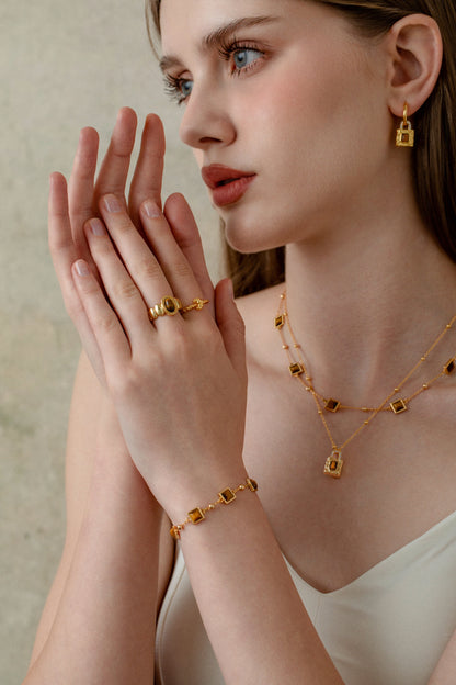 「Amber」Tiger's Eye Necklace