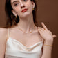 「Amour」Mini Charm Necklace Alternating gold and silver