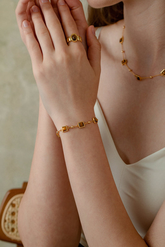 「Amber」Tiger's Eye Bracelet